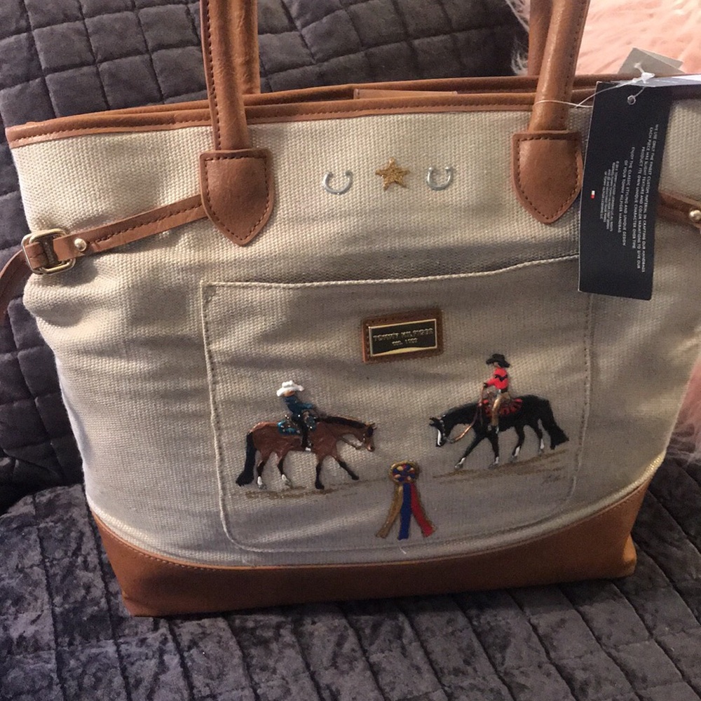 Hand painted Tommy Hilfiger purse